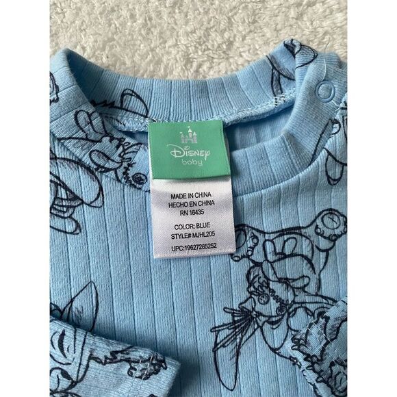 Disney Baby Unisex Blue Stitch & Angel Sweatshirt Sweatpants Set - Picture 2 of 7